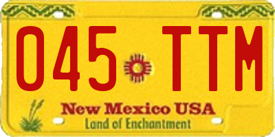 NM license plate 045TTM