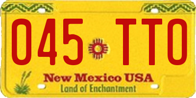 NM license plate 045TTO