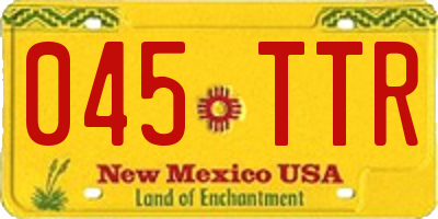 NM license plate 045TTR