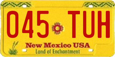 NM license plate 045TUH