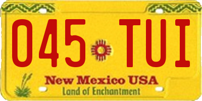 NM license plate 045TUI