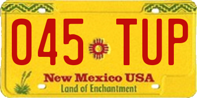 NM license plate 045TUP