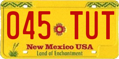 NM license plate 045TUT