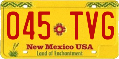 NM license plate 045TVG