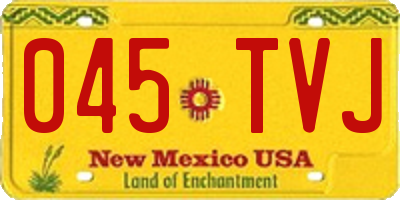 NM license plate 045TVJ