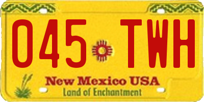 NM license plate 045TWH