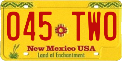 NM license plate 045TWO