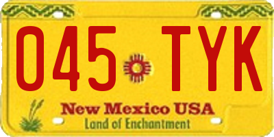 NM license plate 045TYK