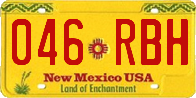 NM license plate 046RBH