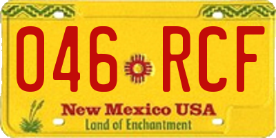 NM license plate 046RCF