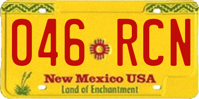 NM license plate 046RCN
