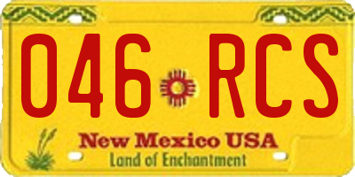 NM license plate 046RCS