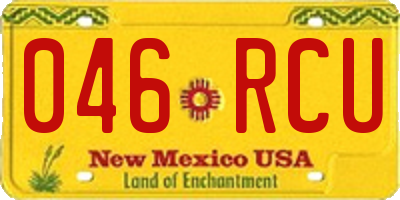 NM license plate 046RCU