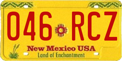 NM license plate 046RCZ