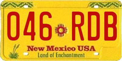 NM license plate 046RDB