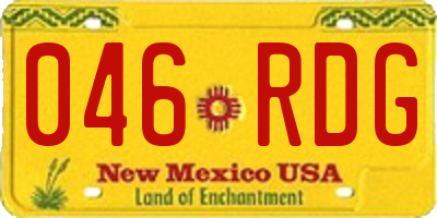 NM license plate 046RDG