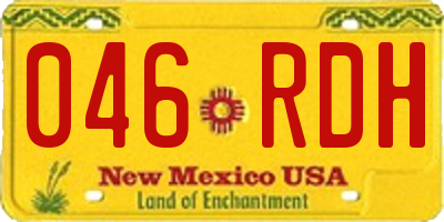 NM license plate 046RDH