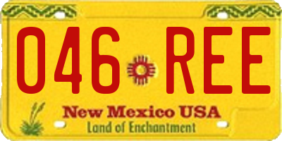 NM license plate 046REE