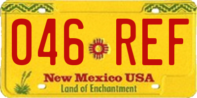 NM license plate 046REF
