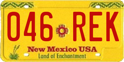 NM license plate 046REK