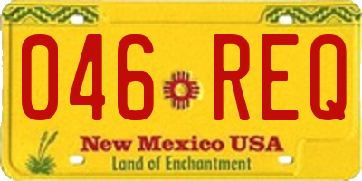 NM license plate 046REQ