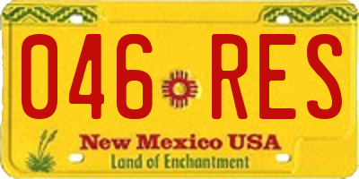 NM license plate 046RES