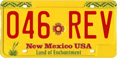 NM license plate 046REV
