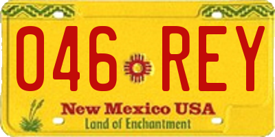 NM license plate 046REY