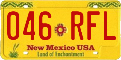 NM license plate 046RFL