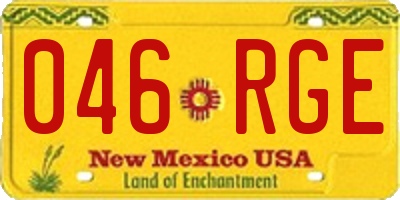 NM license plate 046RGE