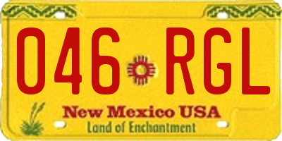 NM license plate 046RGL