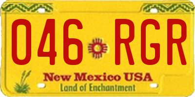 NM license plate 046RGR