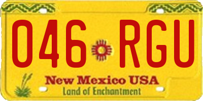 NM license plate 046RGU