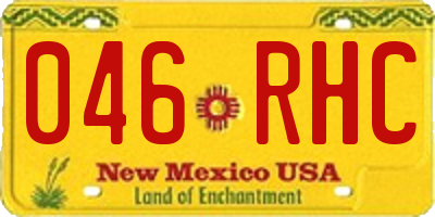 NM license plate 046RHC