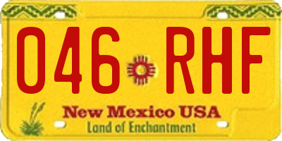 NM license plate 046RHF
