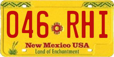 NM license plate 046RHI