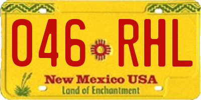 NM license plate 046RHL