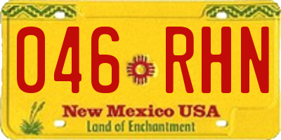 NM license plate 046RHN