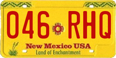 NM license plate 046RHQ