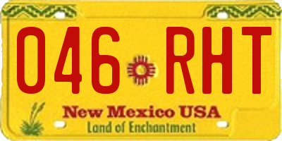 NM license plate 046RHT