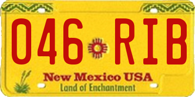 NM license plate 046RIB