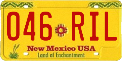 NM license plate 046RIL