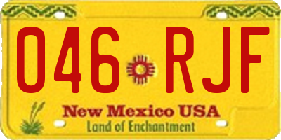 NM license plate 046RJF