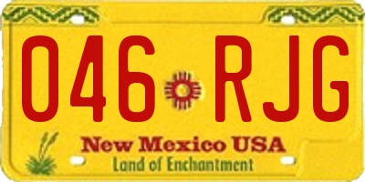 NM license plate 046RJG
