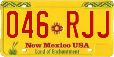 NM license plate 046RJJ