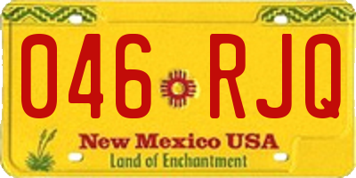 NM license plate 046RJQ