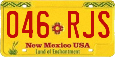 NM license plate 046RJS