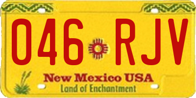 NM license plate 046RJV