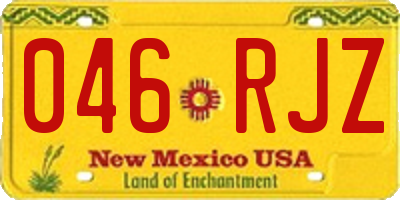 NM license plate 046RJZ