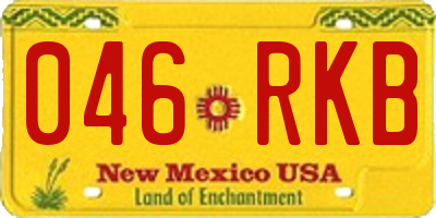 NM license plate 046RKB